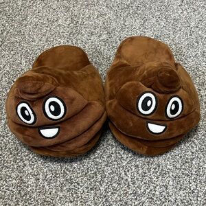 Brown 💩 Emoji Slippers